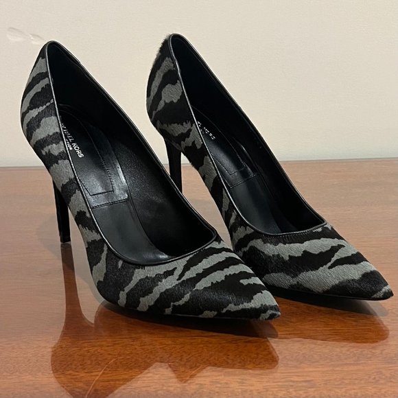 NIB Michael Kors Collection Gretel Tiger Calf Hair Pump - Picture 4 of 16